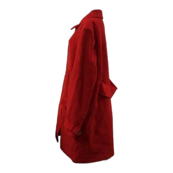 Boden Red Wool Clifford Coat Mid Length Pea Coat Royal Style Size 22R NWT - Picture 14 of 16